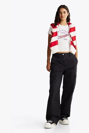 Tommy Hilfiger Mia Relaxed Fit Cargo-Hose mit mittelhohem Bund