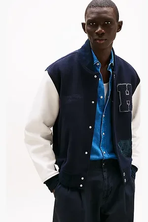 Tommy Hilfiger Relaxed Fit College-Jacke aus Wollmix