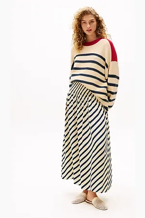 Tommy Hilfiger The Sofia Capsule Maxi-Rock mit Falten-Design