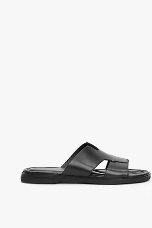 Tommy Hilfiger Slipper-Ledersandale mit Cut-out am Riemen