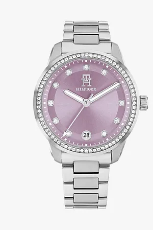 Tommy Hilfiger Armbanduhr in Lavendel mit TH-Monogramm