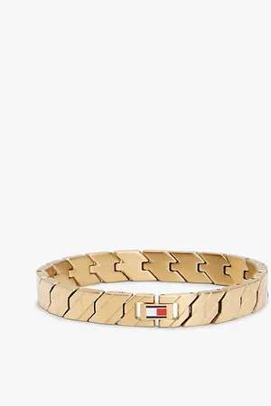 Tommy Hilfiger Vergoldetes Armband aus Edelstahl mit Flag