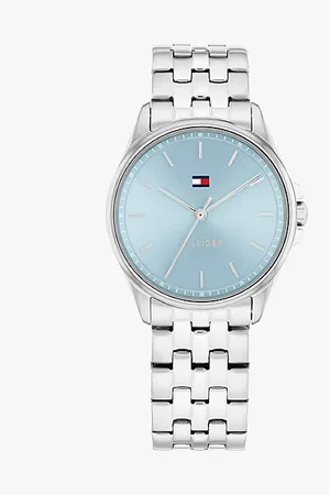 Tommy Hilfiger Edelstahl-Armbanduhr mit blauem Zifferblatt