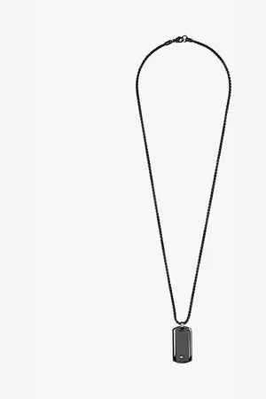 Tommy Hilfiger Halskette mit schwarzem Dog Tag