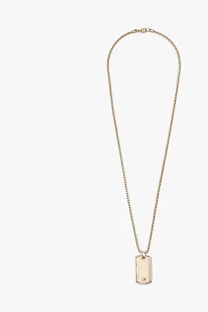 Tommy Hilfiger Vergoldete Halskette mit Dog Tag