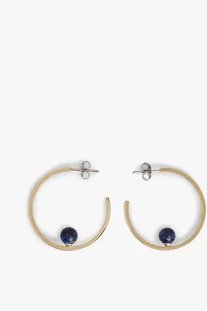 Tommy Hilfiger Vergoldete Creolen mit Lapislazuli