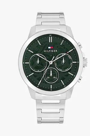 Tommy Hilfiger Uhr mit grünem Skelett-Zifferblatt