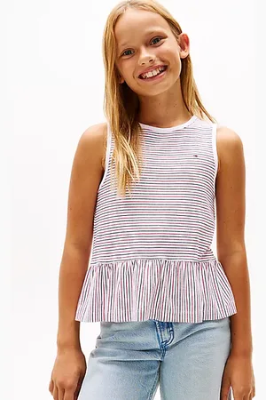 Tommy Hilfiger Gestreiftes ärmelloses Top mit Schößchen