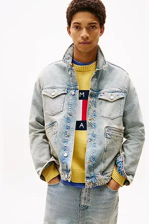 Tommy Hilfiger Isaac Relaxed Fit Trucker-Jacke im Used Look