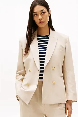 Tommy Hilfiger Slim Fit Blazer aus Leinenmix