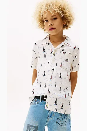 Tommy Hilfiger Gewebtes Kurzarm-Hemd mit Print
