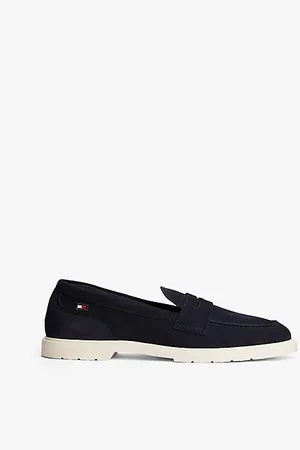 Tommy Hilfiger Leder-Loafer mit Flag aus Emaille