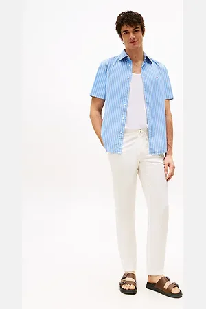 Tommy Hilfiger Harlem Relaxed Fit Chinos aus Seersucker