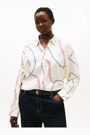 Tommy Hilfiger Curve Relaxed Fit Bluse mit Knöpfen