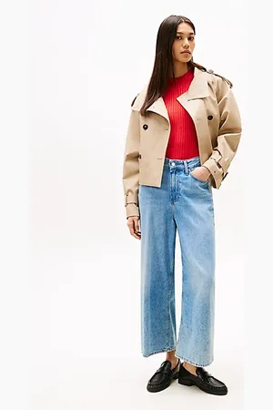 Tommy Hilfiger Cropped Fit High Rise Jeans mit weitem Bein