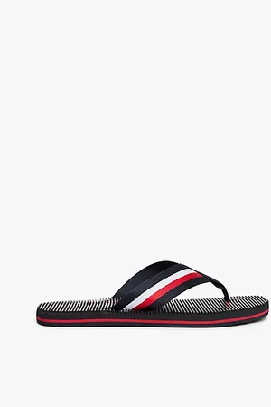 Tommy Hilfiger Zehentrenner mit Logo und Massage-Fußbett