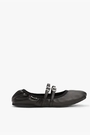 Tommy Hilfiger Ballerina aus Leder mit Riemen und Schnalle