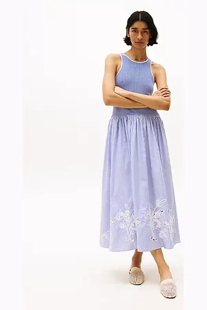 Tommy Hilfiger Maxikleid mit Lochstickerei