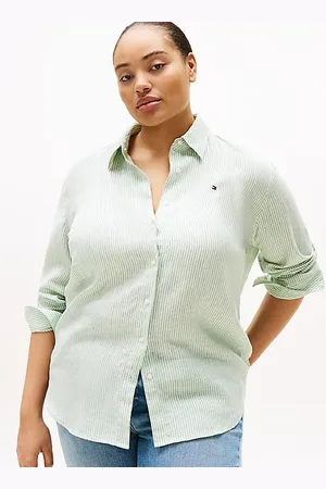 Tommy Hilfiger Curve Relaxed Fit Leinenbluse