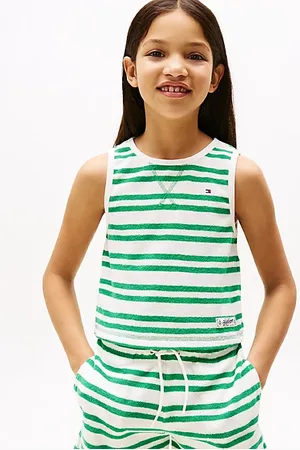 Tommy Hilfiger Gestreiftes Skinny Fit Tanktop aus Frottee