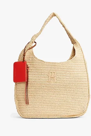 Tommy Hilfiger Hobo-Tasche aus Raffiabast