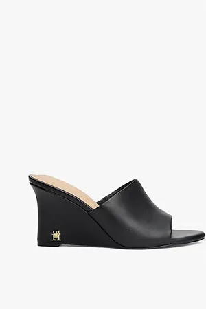 Tommy Hilfiger Pantolette aus Leder mit TH-Monogramm-Emblem