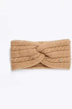 Tommy Hilfiger Stirnband mit Zopfmuster und Alpakawolle