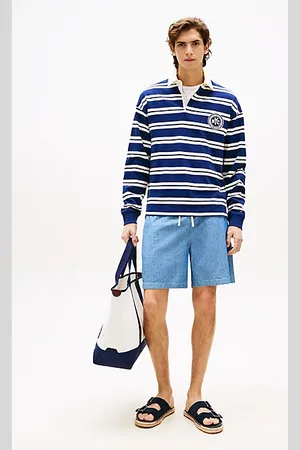 Tommy Hilfiger Mercer Chambray-Shorts mit Flag-Stickerei