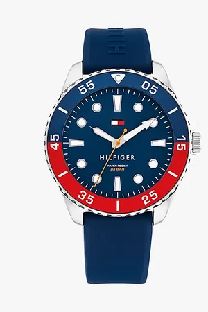 Tommy Hilfiger Uhr mit Farbverlauf und blauem Silikonarmband