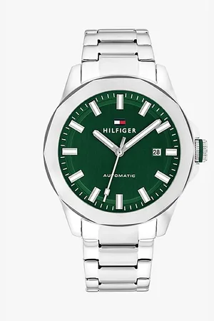 Tommy Hilfiger Edelstahl-Armbanduhr mit grünem Zifferblatt