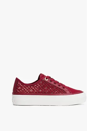 Tommy Hilfiger Mesh-Sneaker mit TH-Monogramm-Stickerei