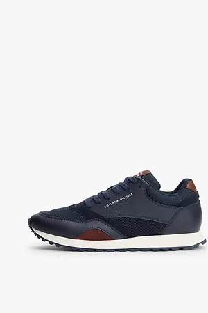 Tommy Hilfiger Logo-Sneaker aus Mesh mit Leder