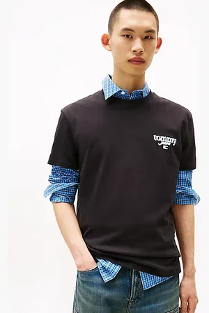 Tommy Hilfiger Signature Rundhals-T-Shirt mit Logo hinten