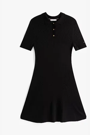 Tommy Hilfiger Geripptes Mini-Polokleid