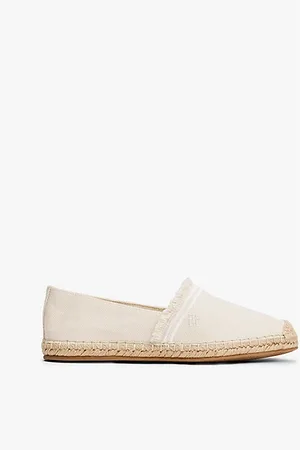 Tommy Hilfiger Canvas-Espadrille mit Fransen