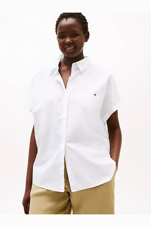 Tommy Hilfiger Curve Relaxed Fit Kurzarmhemd aus Popeline