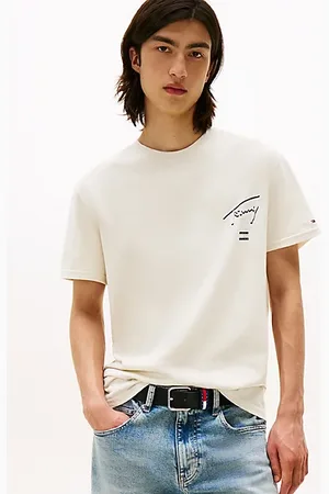 Tommy Hilfiger Signature Rundhals-T-Shirt mit Logo hinten