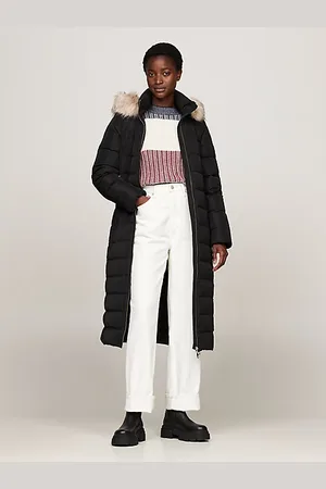 Tommy Hilfiger Longline-Daunenmantel mit Kapuze
