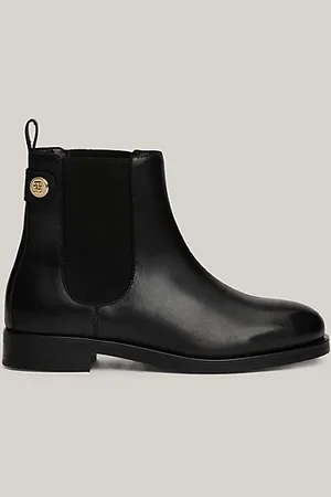 Tommy Hilfiger Chelsea-Boot aus Leder mit Monogramm-Emblem