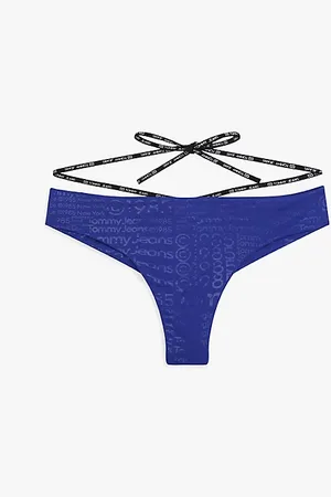 Tommy Hilfiger Metallic-Brazilian-Bikinihose mit Bindeband