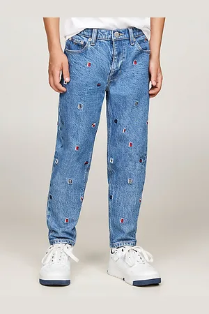 Tommy Hilfiger Tapered Jeans mit Flag-Stickerei