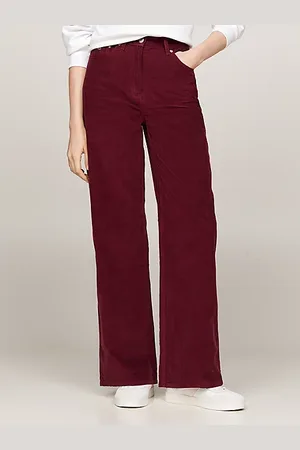Tommy Hilfiger Hose aus feinem Cord mit weitem Bein