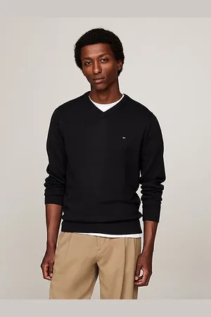 Tommy Hilfiger Pullover mit Kaschmir und V-Ausschnitt