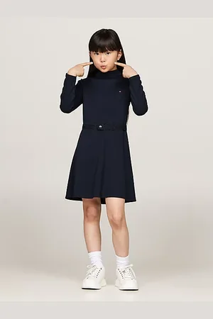 Tommy Hilfiger Extra Slim Fit Langarm-Kleid mit Gürtel