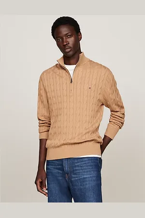 Tommy Hilfiger Zopfstricklpullover mit Reißverschluss
