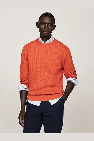 Tommy Hilfiger Rundhals-Pullover mit Zopfmuster