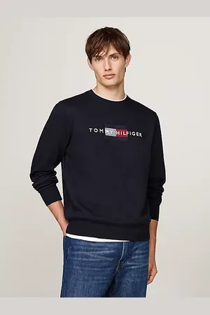 Tommy Hilfiger Rundhals-Sweatshirt mit aufgesticktem Logo