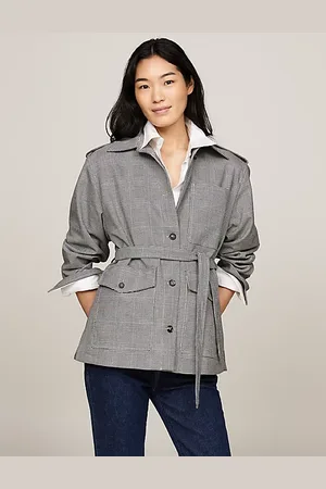 Tommy Hilfiger Blazer-Jacke mit Karos und Bindeband