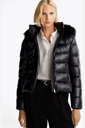 Tommy Hilfiger Daunenjacke mit Kunstpelz-Besatz