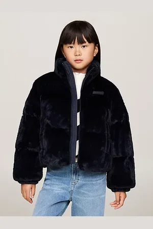 Tommy Hilfiger Relaxed Fit Puffer-Jacke aus Kunstpelz